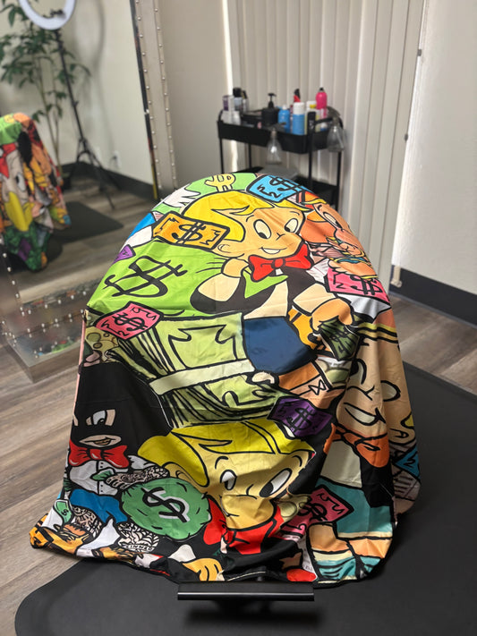Cartoon Money Barber Cape