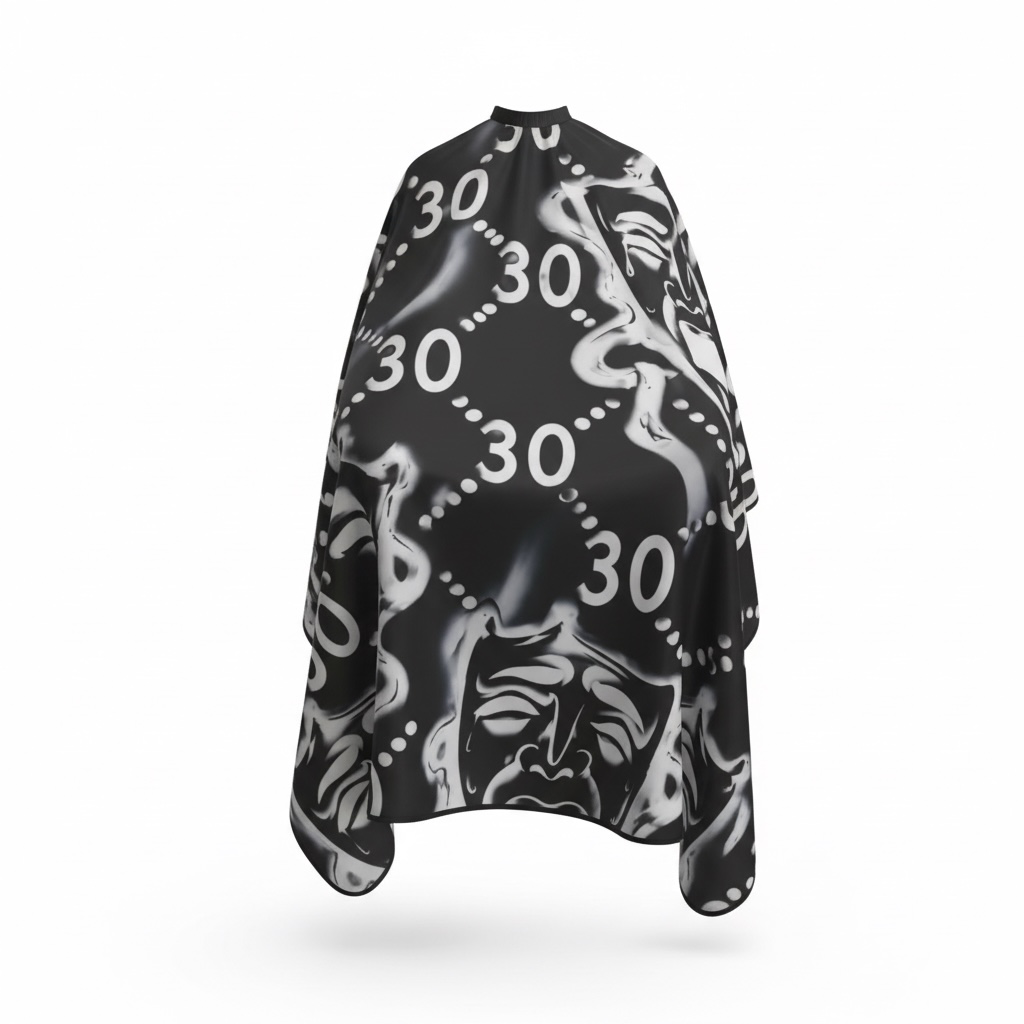 Cry Now Black 30 Barber Cape